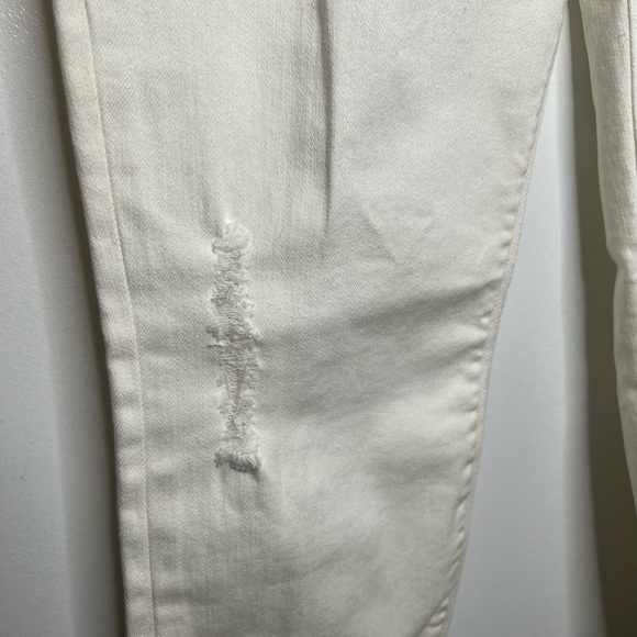 SPANX DISTRESSED SKINNY WHITE JEAN SIZE LARGE - Picture 8 of 9